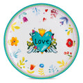 Egan Serving Plate - Love Collection Turquoise Heart Serving or Pizza Plate Diameter 31 cm Elegant & Durable Serving Dish Romantic Valentine's Tableware, Dishwasher Safe