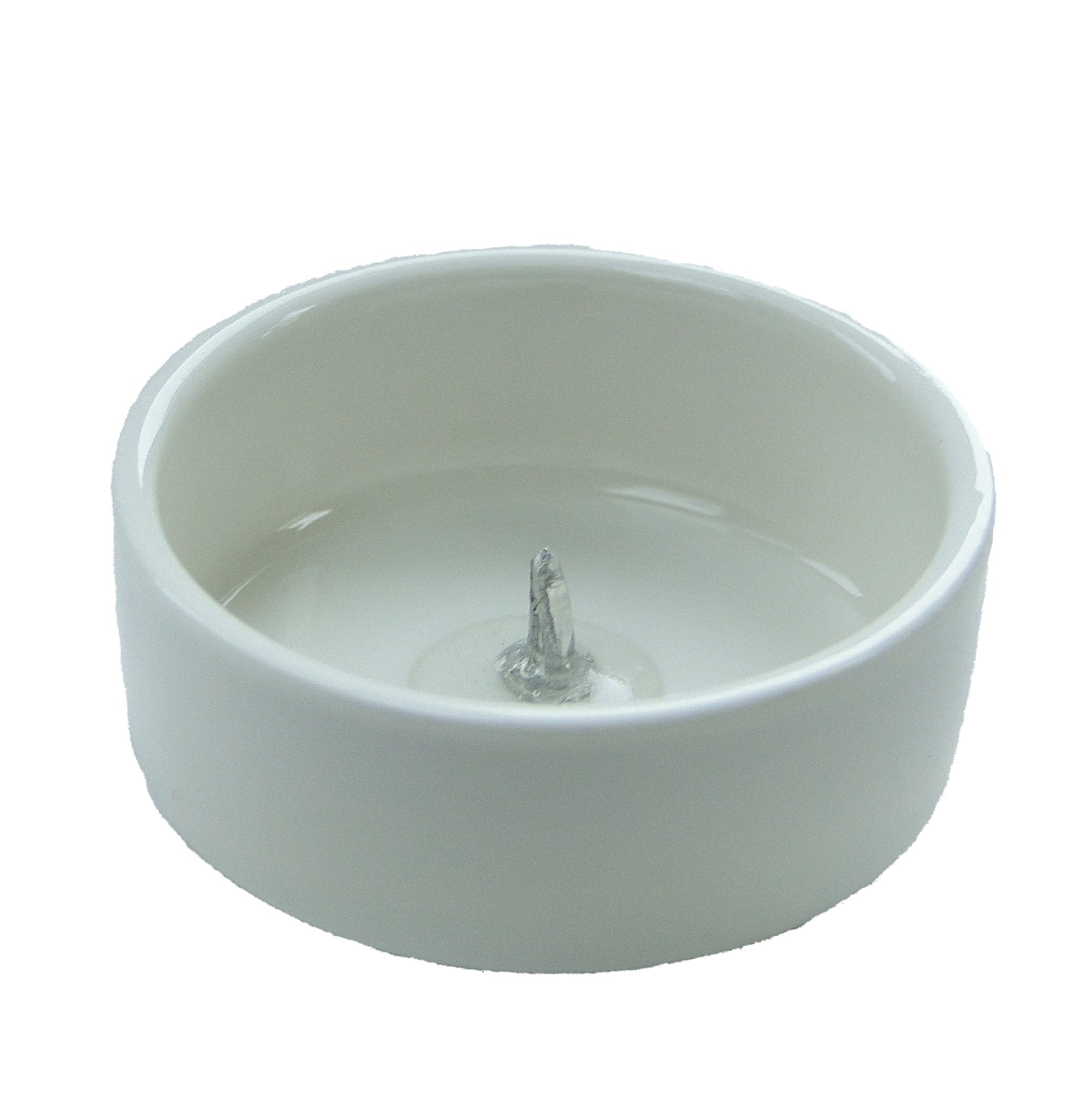 White Porcelain Candlestick Holder, 3/4 Inch Height 1 7/8 Inch Diameter. for Taper Candles 3/8 to 7/16 Inch Diameter (1)