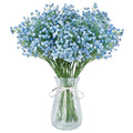 (Baby Breath Blue) - 12 Pcs Babys Breath Artificial Flowers, Gypsophila Real Touch Flowers for Wedding Party Home Garden Decoration Blue