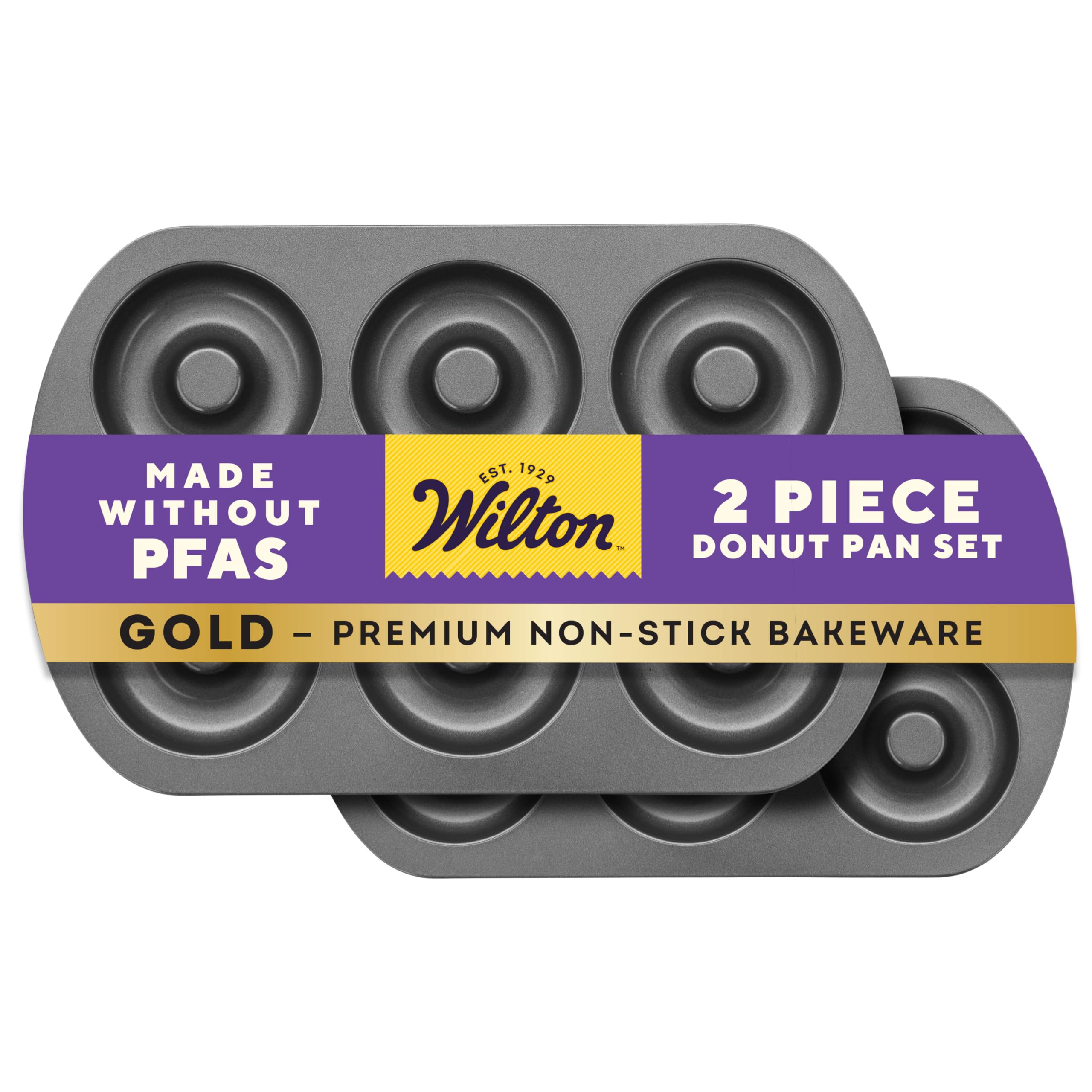Wilton Non-Stick 6-Cavity Donut Baking Pans 2 Pack 2105-1620