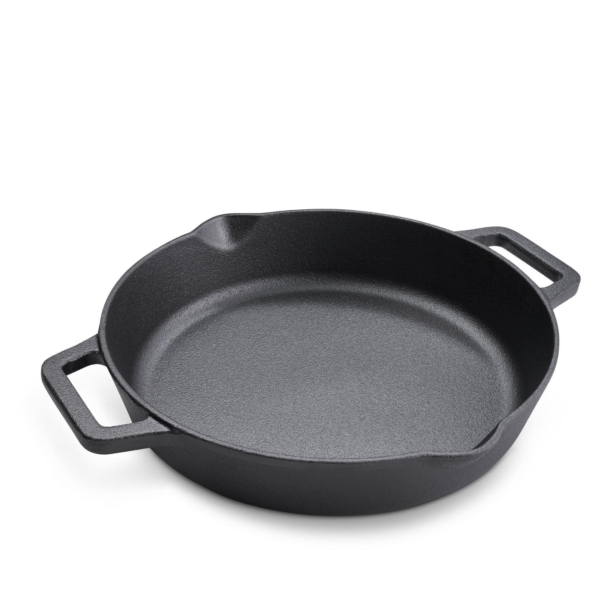 Prestige Cast Iron Dual Handle Fry Pan 24 cm | Cast Iron Skillet | Induction Frying Pan | Iron Fry Pan | Pre-Seasoned Cast Iron Cookware PR48887