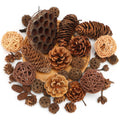 38PCS Pine Cone Set, Artificial Acorns Berry Craft and Natural Pinecones Ornament Pine Picks Fake Fruit Decor Fall Decorating Kit