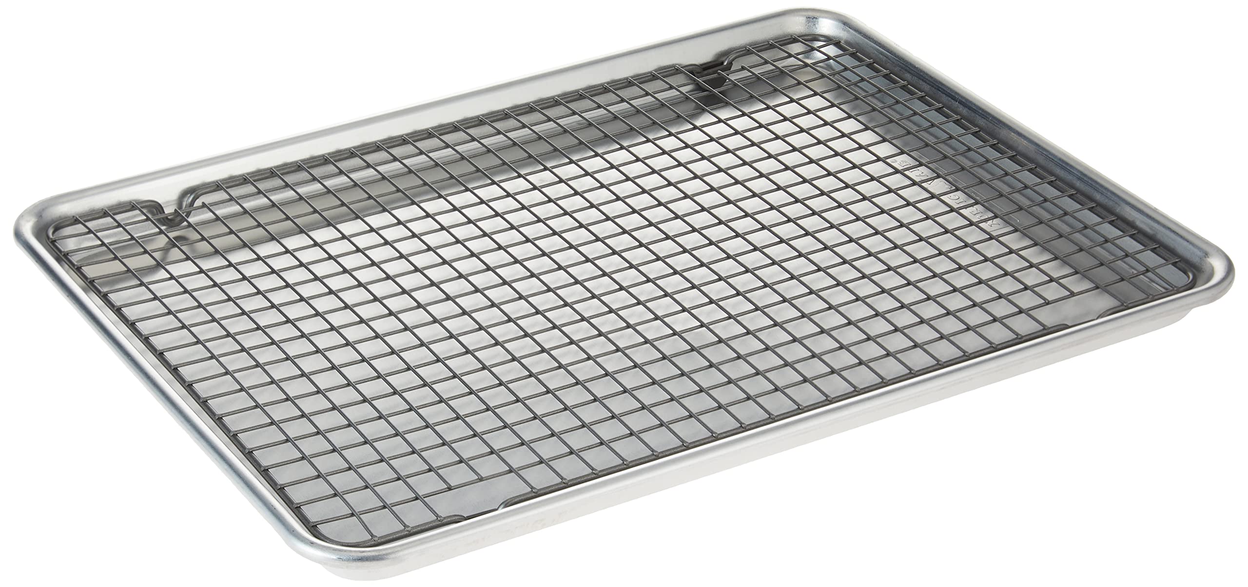 Nordic Ware 43172AMZM 2 - Piece Set - Half Sheet W/Oven Safe Nonstick Grid, Aluminum