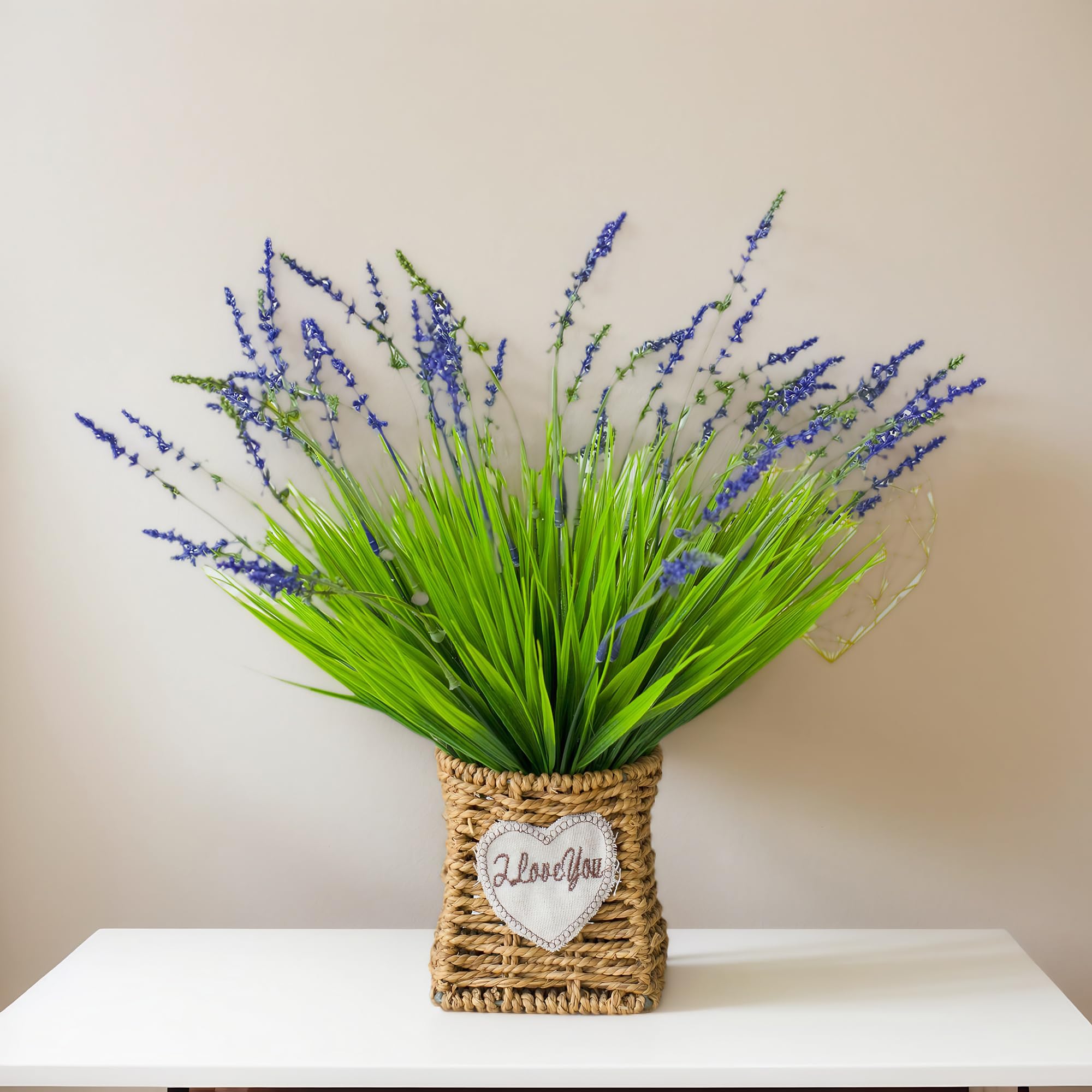 2Pcs Artificial Flowers Real Touch Faux Gypsophila Bouquet DIY Floral Bouquets Arrangement for Wedding Centerpieces and Decorations Lavender