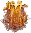 OK Lighting Lava Orange Glass Candleholder
