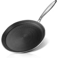 Crepe Pan, Stainless Steel Flat Pan Nonstick Dosa Tawa Skillet, Stainless Steel Cookware, Pancake Pans Tortilla Griddle Pans, Frying Pan with Handle, Induction Compatible 32CM Cooking Pan