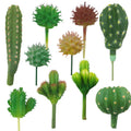 Cayway 10 PCS Artificial Cactus Decor Faux Fake Succulents Faux Cactus Cacti Plant Artificial Cactus Succulent Artificial Succulent Plants for Decoration Faux Cactus Plant Bulk