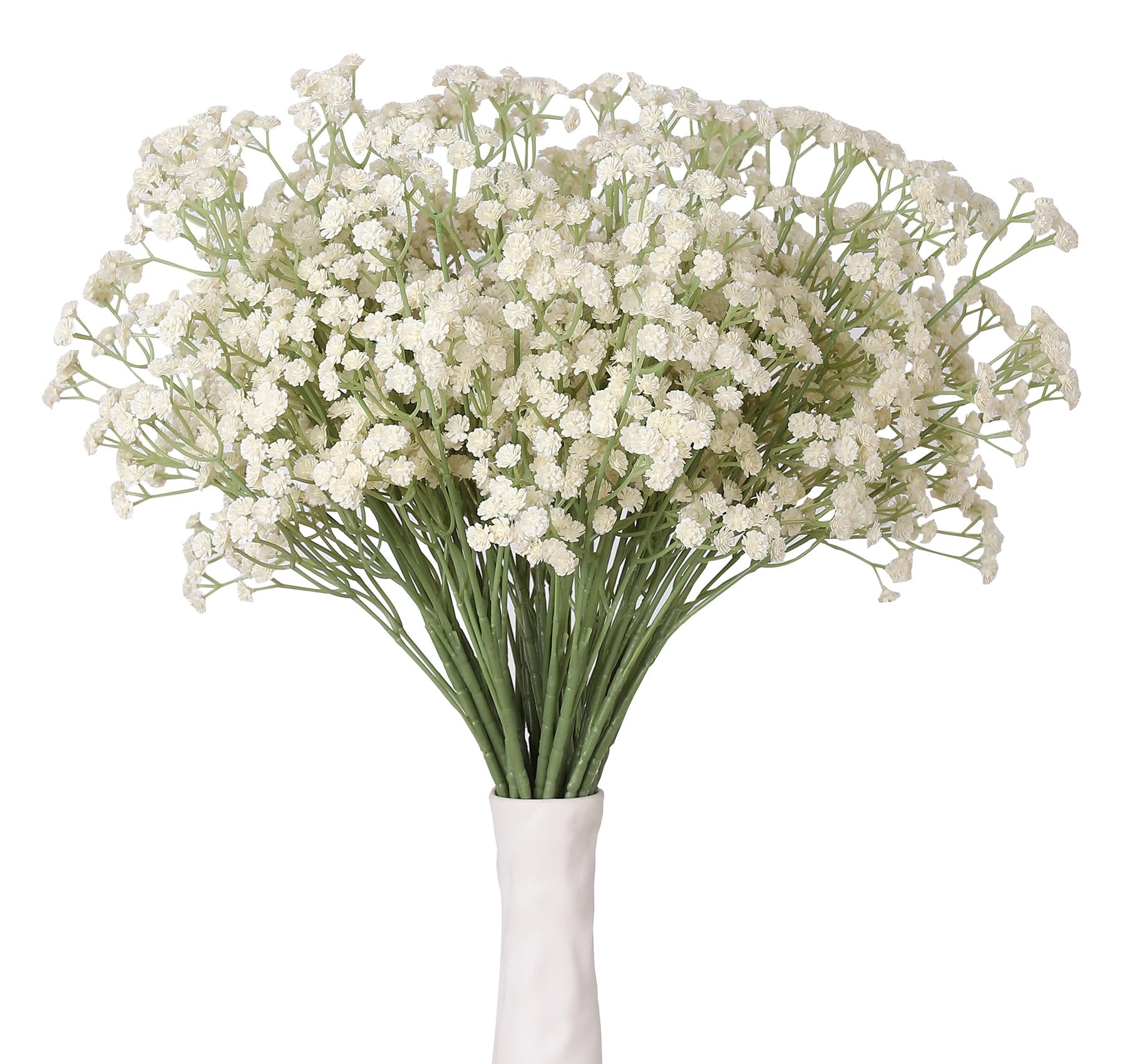 Duolvo 10pcs Babies Breath flowers 23.6" Artificial Gypsophila Bouquets Real Touch Flowers For Wedding Home DIY Decor
