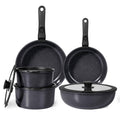 GiPP Ceramic Coating Pots and Pans Set Non Stick, 11Pcs Detachable Handle Cookware Sets, Non Toxic Induction Kitchen Pot and Pan with Removable Handle, Healthy RV Cookware, Dishwasher?Oven Safe Grey