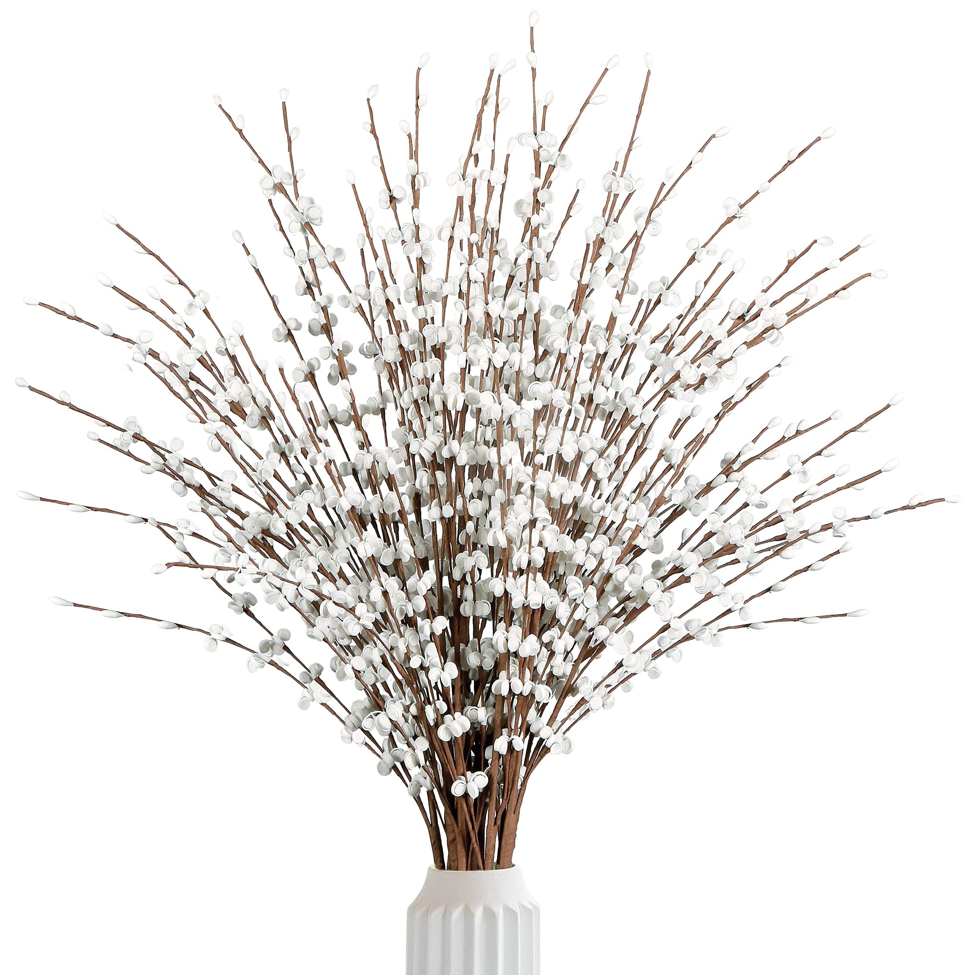 10 Pcs 29.5’’ Long Artificial Jasmine Flowers Tall Fake Flower Bouquet Faux Jasmine Plants Dry Branches for Wedding Home Party Office Hotel Restaurant Kitchen Decoration?White?