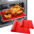 Azonee 2pcs Chef Silicone Mat Baking Pan, 15.3 x 10.6Inch Multifunctional Outdoor BBQ Pyramid Mat Mat Tray Mould Sheets Fat Reducing Cooking Heat ?Resistant Non-Slip Reusable Bakeware ?Baking Mats