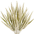 Fall Flowers Plants for Outdoor 3PCS Artificial Flowers Bushes Fake Wheat Branches Stems for Autumn Home Thanksgiving Wedding Party Vase Decor(White)