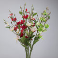 Artificial Moth Orchid Natural Looking Flower Bunch for Home and Office Décor/Gift (Green, Red, Multicolour)