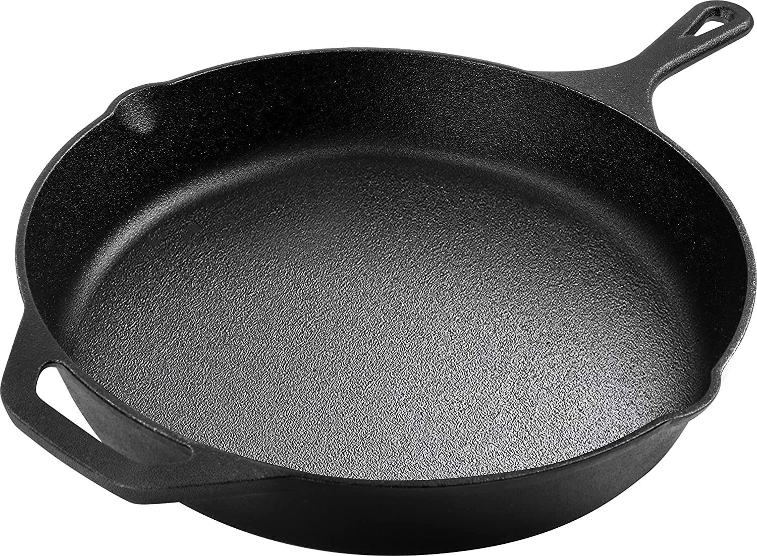 Premify Cast Iron Skillet Pre-Seasoned Skillet/Frying Pan, Black 12 Inch Round Cast Iron Frying Pan - Safe Grill Cookware for indoor & Outdoor Use