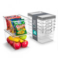 Sorbus Large Plastic Storage Bins With Lids - for Kitchen, Pantry, Fridge, and Cabinet Organization - Clear (4 Pack)