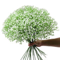 Artificial Babys Breath Faux Flowers 12pcs Simulation Babysbreath Fake Flower Gypsophila White Lifelike DIY Pertain Flowers Crafts for vase arrangements Wedding Bouquet Home Garden Party Decoration