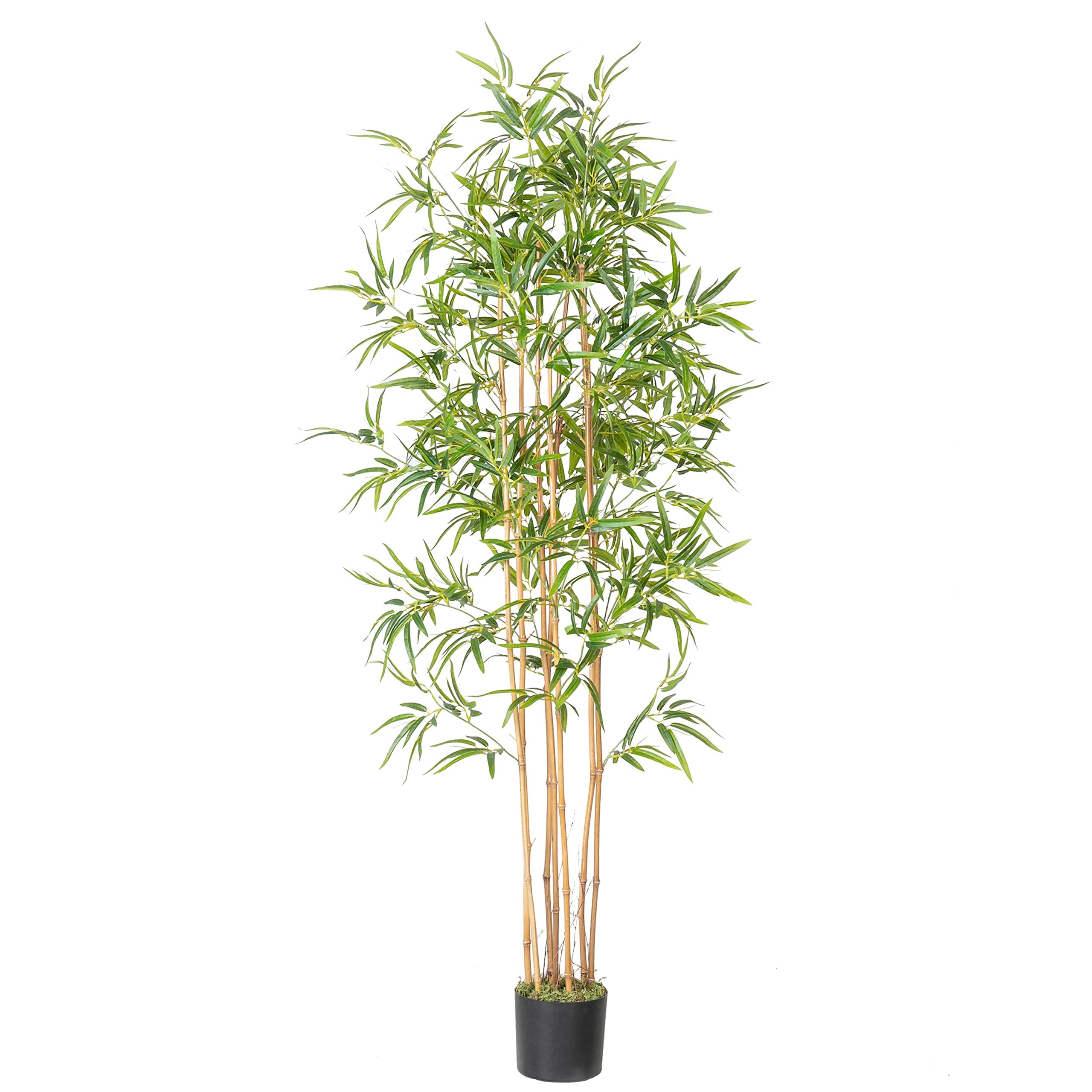 Artificial Bamboo Tree,Artificial Bamboo Plant, Real Touch Technology, Perfect Lifelike Artificial Tree with 7 Trunks, Ideal for Modern Home Decoration,Office.Perfect Housewarming Gift (120 cm)