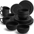 MIAMIO - 16-pc Dinnerware Set/Modern Ceramic Tableware/Dinnerware/Set for 4 Persons - Oasis Collection