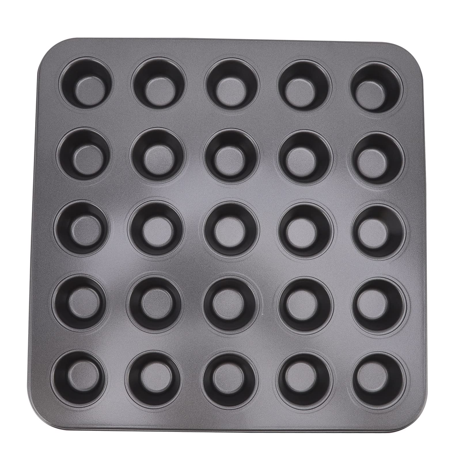 Non Stick Mini Muffin Pan,25/35 Cavity Mini Cupcake Pan Cupcake Tray Muffin Tins Nonstick Carbon Steel Kitchen Baking Pans for Baking Cakes Bread(25 Hole)