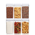 Airtight Food Storage Containers Set with Lock Lids,Pantry Organization Plastic Storage Jar Storage Tank for Cereal,Coffee, Sugar - Moisture Proof,BPA Free & Stackable Design… (L: 1200ML)