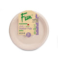 Fun Sukkar Pulp Plate 7 inch Eco-Friendly Disposable Dinnerware white plate for party, Camping, Compostable, Recyclable and biodegradable Picnic Plates (Pack of 10)