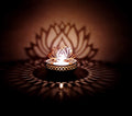 Om Lotus Shape Diwali Shadow Diya Deepawali Traditional for Home/Office Religious Tea Light Candle Holder Stand Diwali Gift