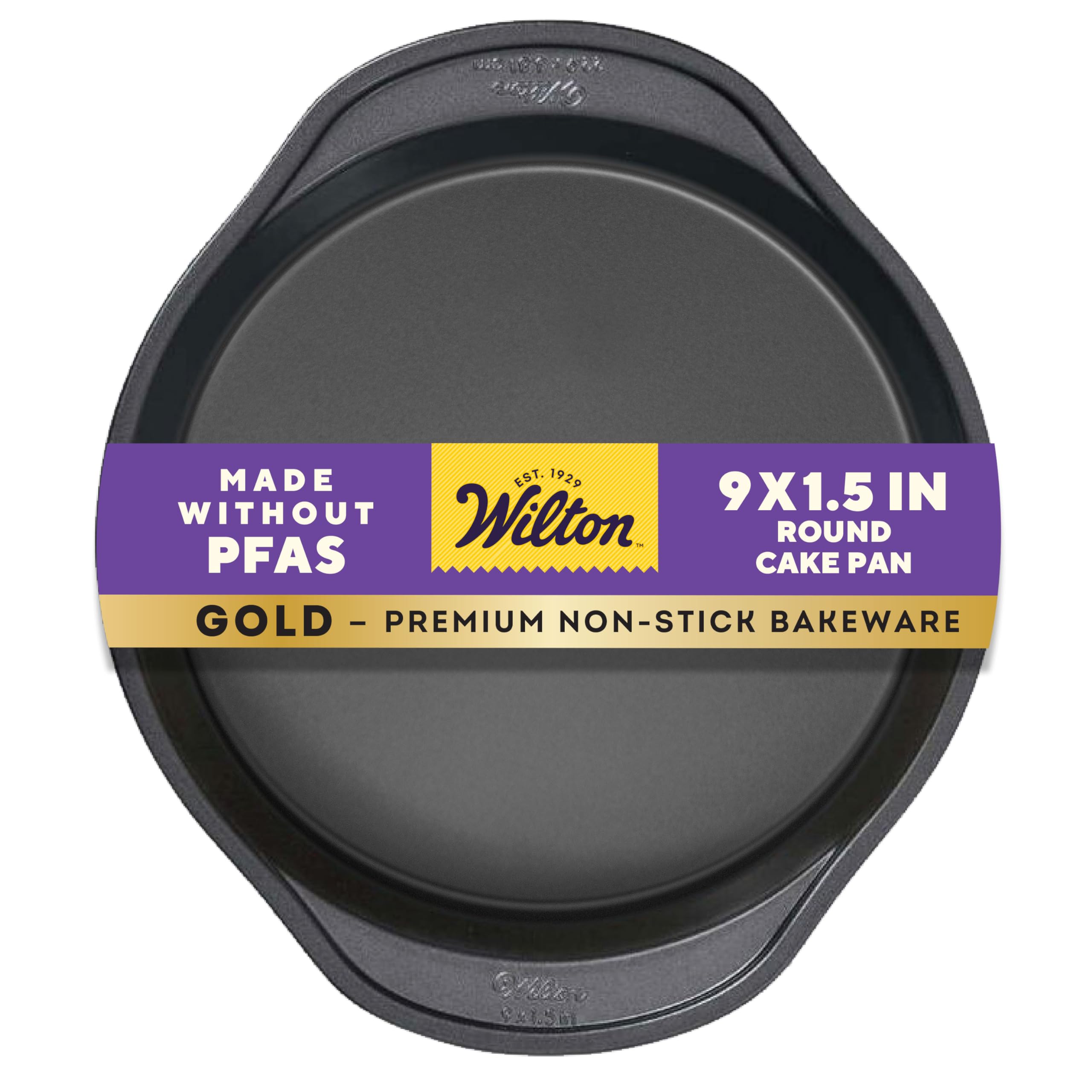 Wilton Perfect Results Nonstick Round Cake Pan, 9 by 1.5-Inch, Silver