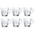 FEELINGS Glass Coffee and Tea Mug, 208ml, Crystal Clear, Heat-Resistant 6pcs set