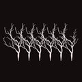 Artificial Flower Art Darkness Witch Antler Dried Tree Branch for Wedding Party Home Hotel Decoration (White, 6)