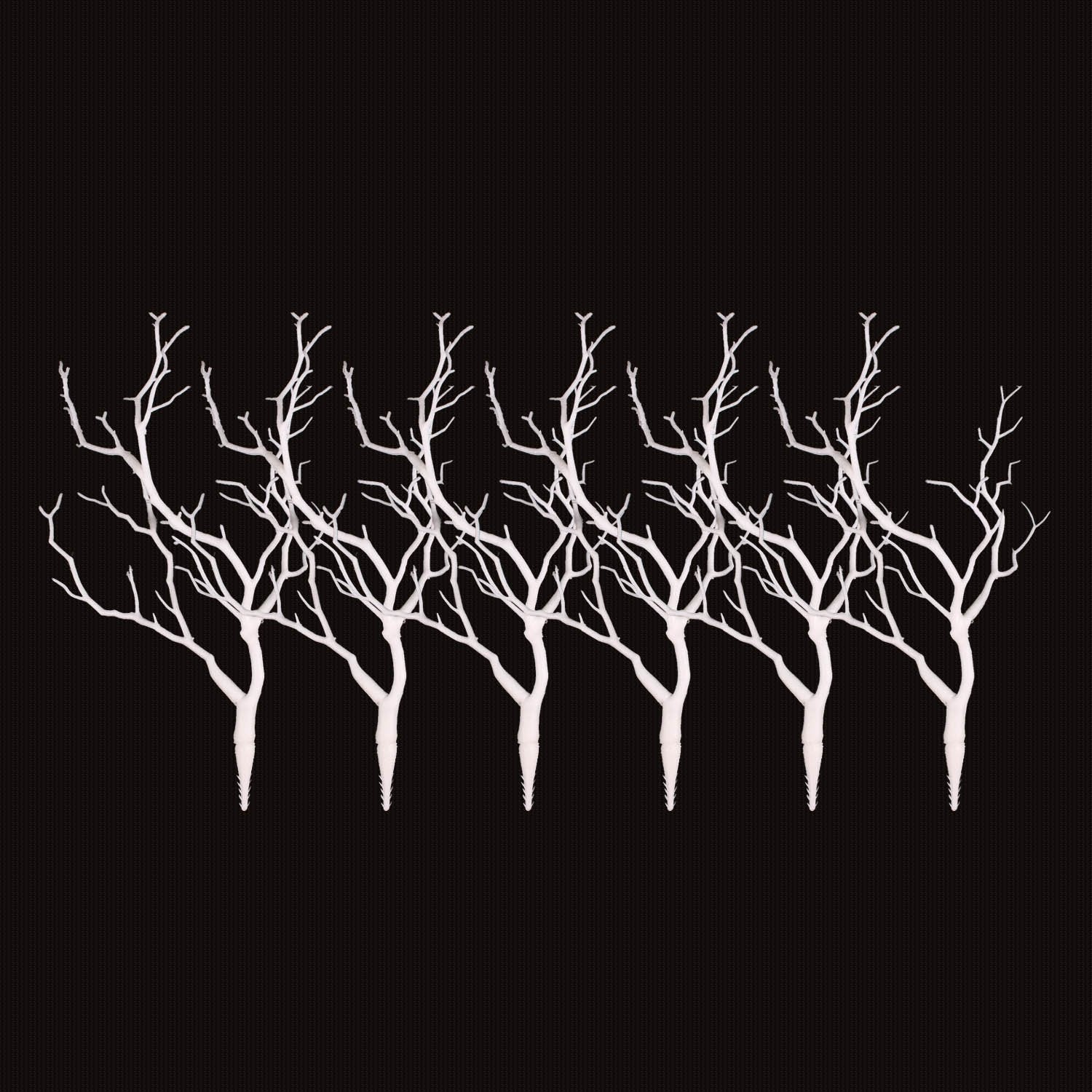 Artificial Flower Art Darkness Witch Antler Dried Tree Branch for Wedding Party Home Hotel Decoration (White, 6)