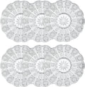 Dessert Plates Set of 6-5.5 Inch Clear Glass Plates, Decorative Salad & Sweetie Tray for Appetizers, Small Meals, and Salads, Elegant Vitreous Dinner Dishes for Home Dining