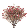 6pcs Artificial Baby Breath Flower Fake Gypsophila Plants Bouquets For Wedding Home DIY Decoration (Red,35cm)