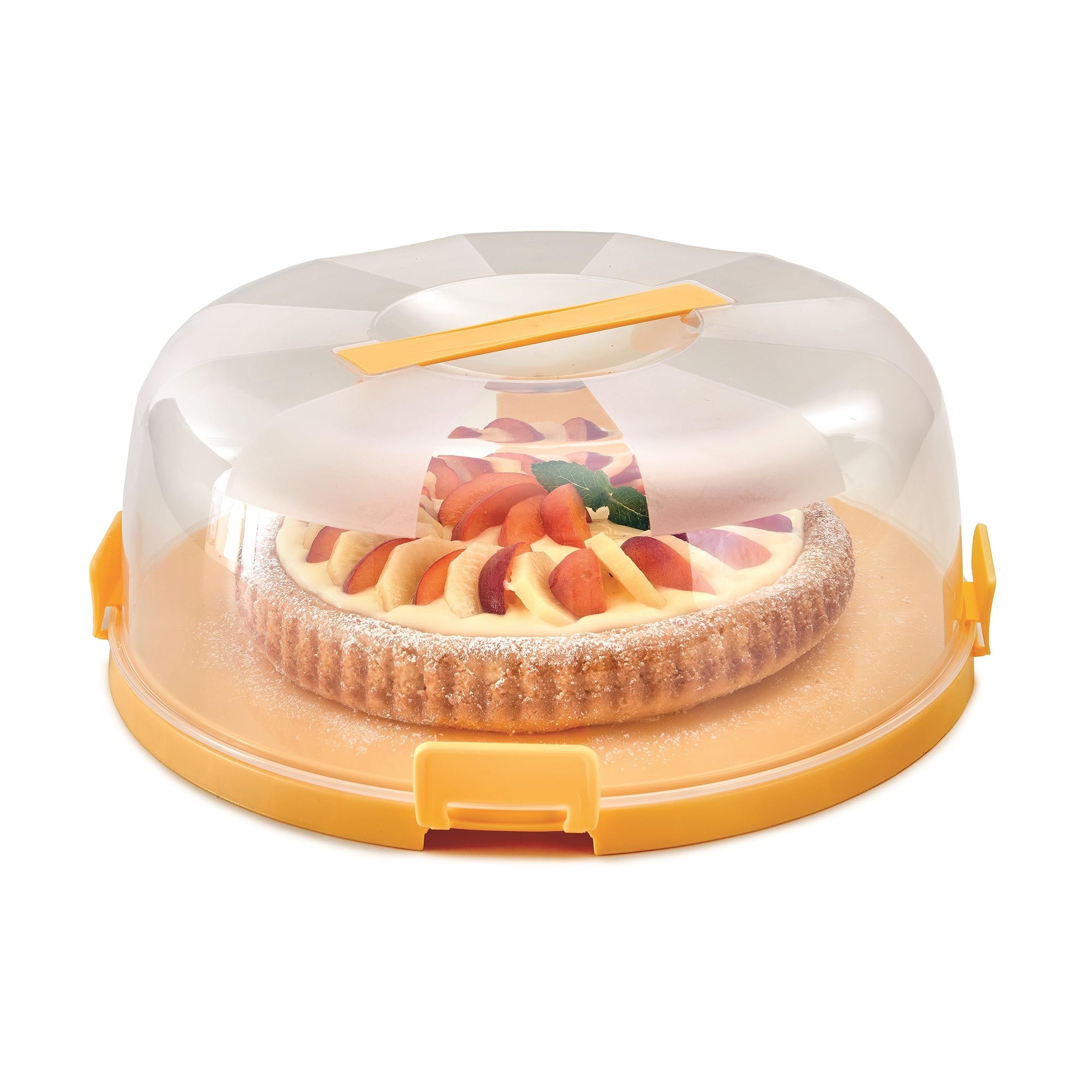 Snips - Delice Cream Cake Holder - Cake Holder with Lid | Cake Holder | Cake Holder | Cream Colour | 4 Safety Locks - Diameter 28 - Made in Italy - BPA Free
