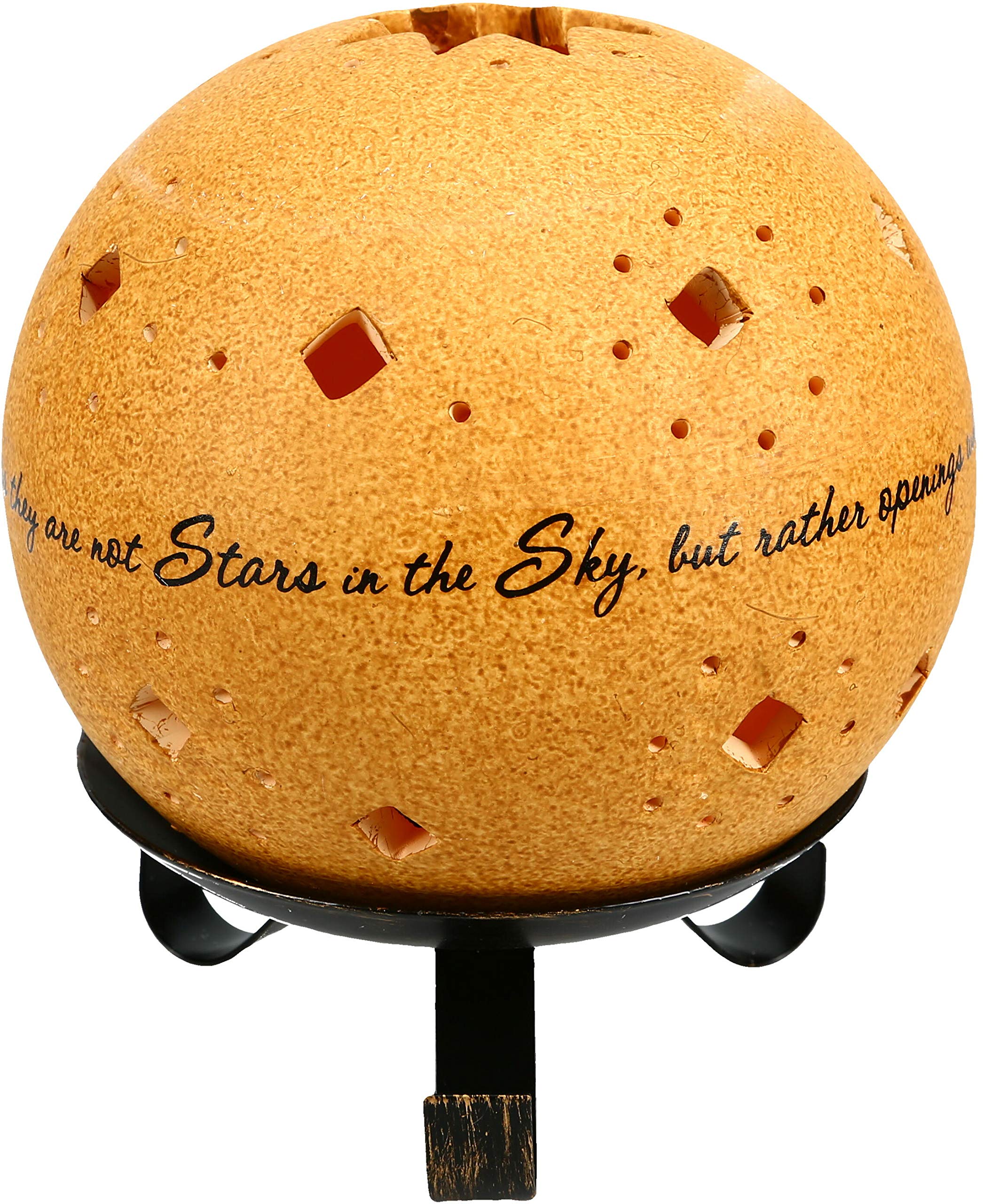Pavilion Gift Company Comfort Candles In Memory by Includes Tea Light Candle and Stand, 6-1/2-Inch, Star Pierced Round
