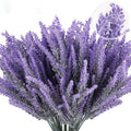 Artificial Lavender Bouquets Fake Flowers, 8 Bundles Outdoor UV Resistant Fake Flowers No Fade Faux Plastic Plants, Wedding Decor and Table Centerpieces, for Home, Kitchen, Office