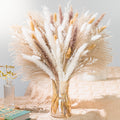 93 Pcs Natural Dried Pampas Grass, Boho Home Decor Bouquet, 8 Kinds Of Grass Mix Bouquet For Table Decor, Rustic Farmhouse Wedding
