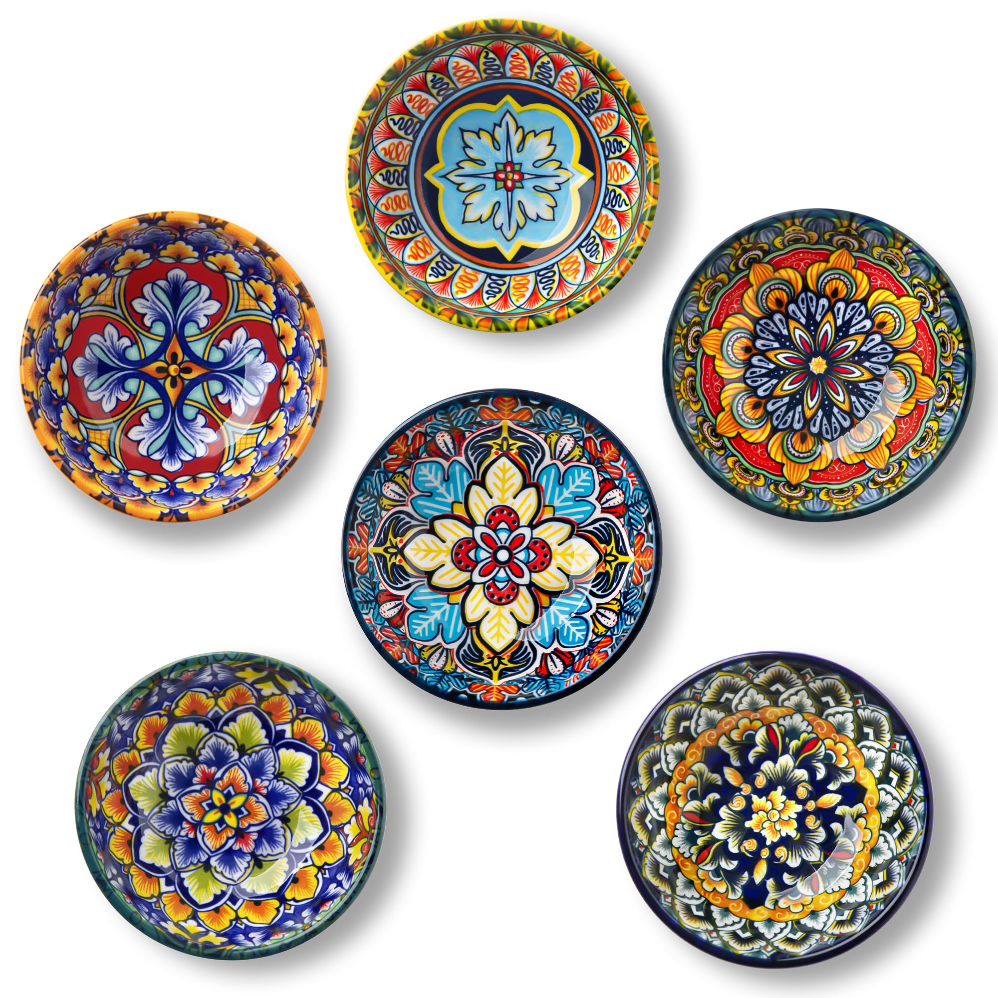vancasso Simi Ceramic Dip Bowls, Set of 6, 80 ml Dip Bowls, Sauce Bowls, Tapas Bowls, Dessert Bowls, Snack Bowls, Small Bowls for Dip, Soy Sauce, Sushi, Snack, Dessert, Spice